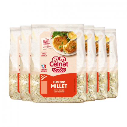 Flocons de millet bio - Lot de 6x350g
