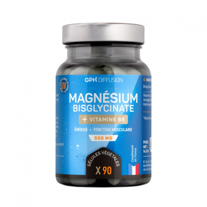 Magnésium bisglycinate et vitamine B6 - 90 gélules