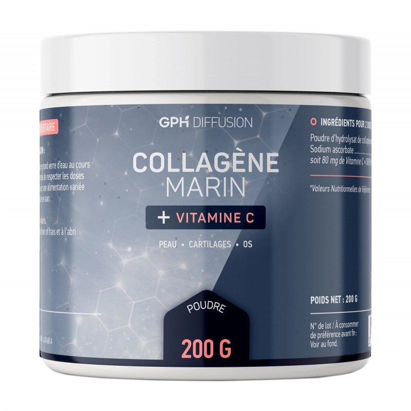 Collagène marin et vitamine C en poudre - 200g