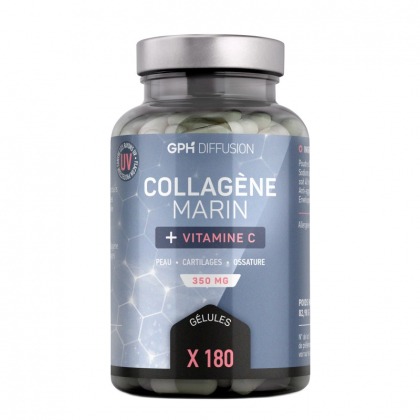 Collagène marin et vitamine C 350mg - 180 gélules