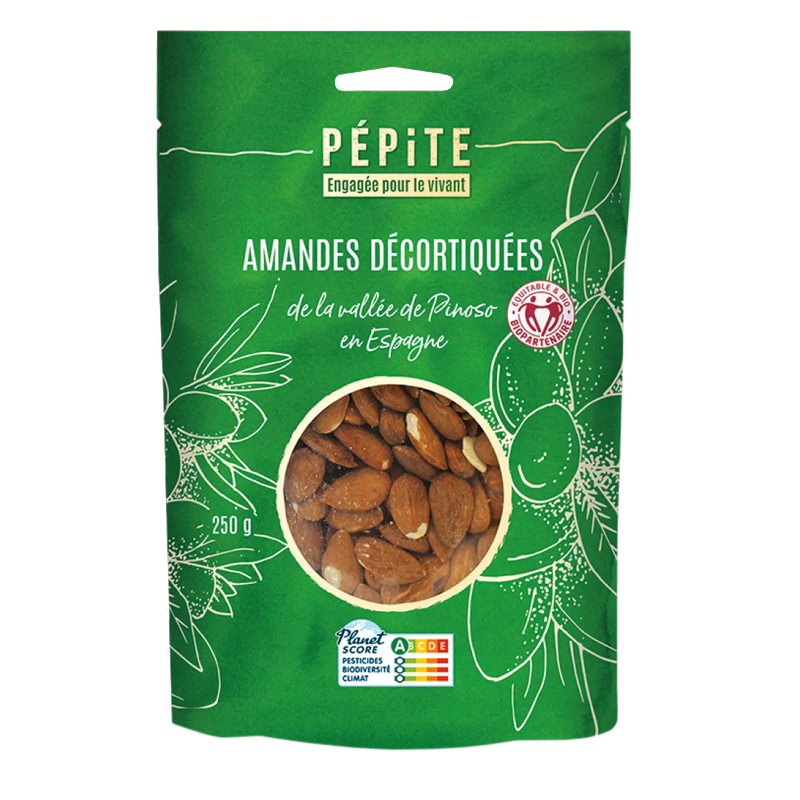 Amandes décortiquées bio - Origine Espagne - 250g