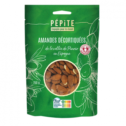 Amandes décortiquées bio - Origine Espagne - 250g