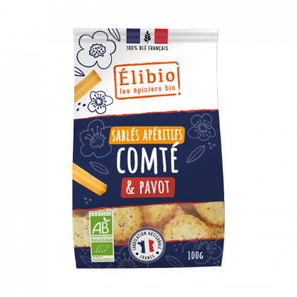 Sablés bio au comté et pavot - 100g