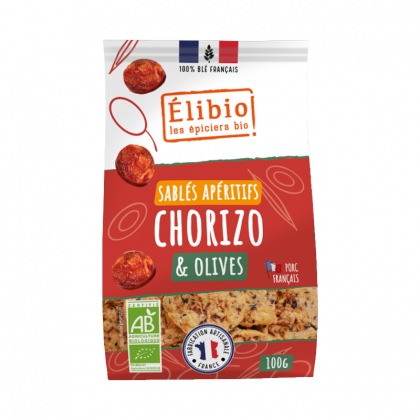 Sablés bio au chorizo et olives - 100g