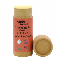 Parfum solide au beurre de kokum bio - Patchouli et cerise - 20g