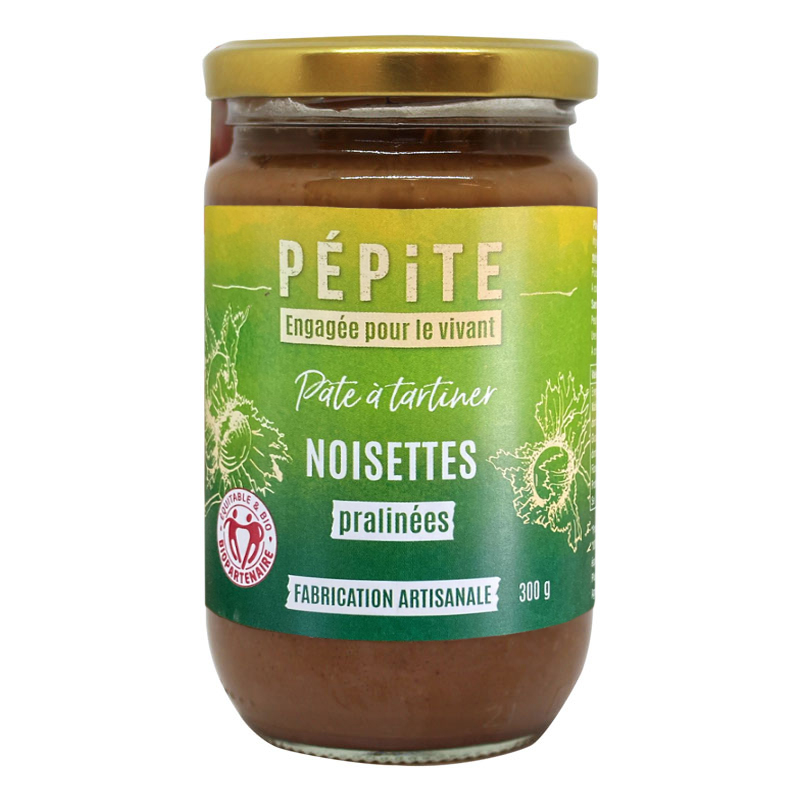 Pâte à tartiner aux noisettes pralinées bio et équitables - 300g