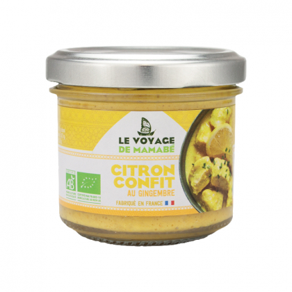 Citron confit au gingembre bio - 105g