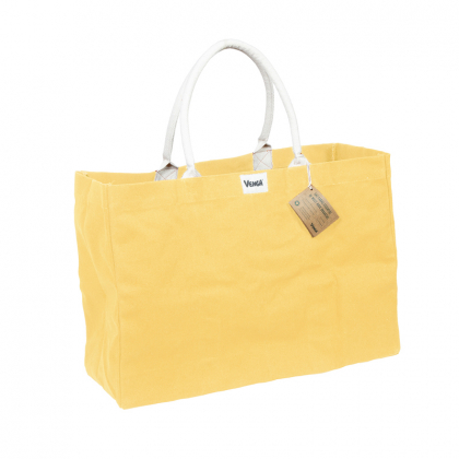 Sac cabas en fibres 100% bio - Jaune banane
