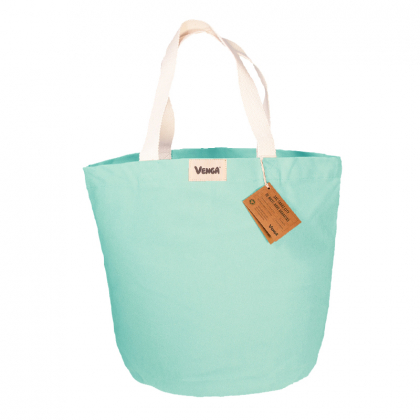 Sac cabas en fibres 100% bio - City turquoise menthe