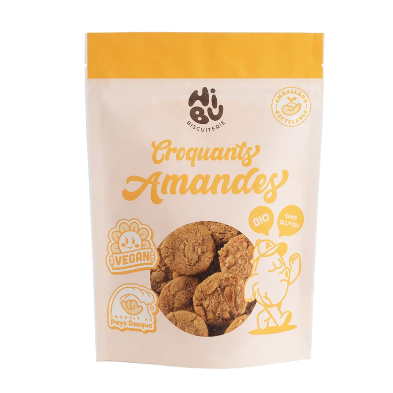Croquants aux amandes bio, vegan et sans gluten - 120g