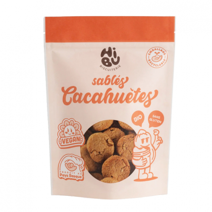 Sablés aux cacahuètes bio, vegan et sans gluten - 120g