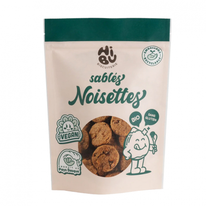Sablés aux noisettes bio, vegan et sans gluten - 120g