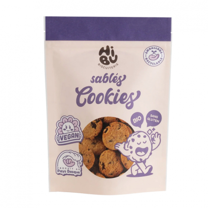 Sablés cookies bio, vegan et sans gluten - 120g