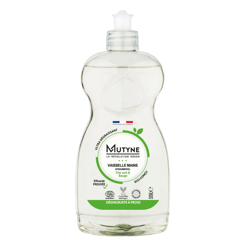 Liquide vaisselle écologique - Thé vert et sauge - 500ml