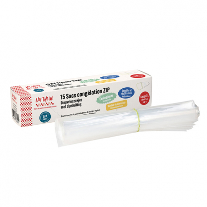 Sacs congélation avec zip 23x32cm - Boite de 15