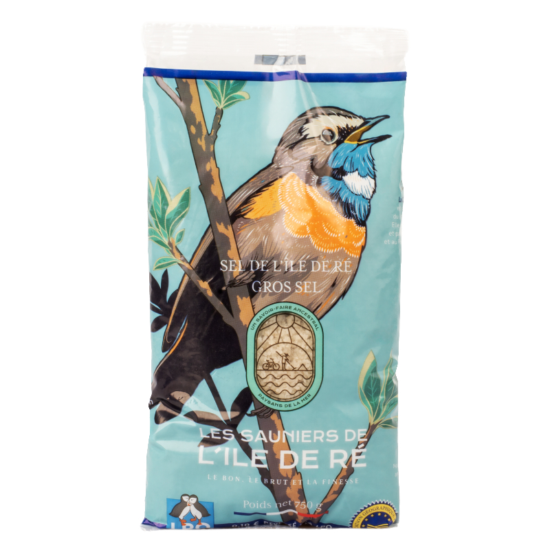Gros sel de l'île de Ré bio et IGP - Sachet de 750g
