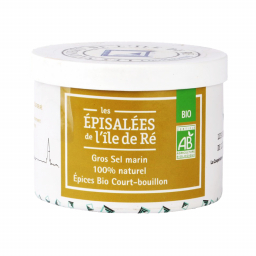 Gros sel aux épices bio pour court bouillon - Pot de 150g