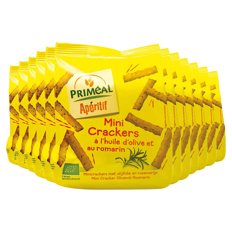 Mini Crackers à huile d'olive et au romarin - Lot de 12x100g