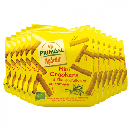 Mini Crackers à huile d'olive et au romarin - Lot de 12x100g