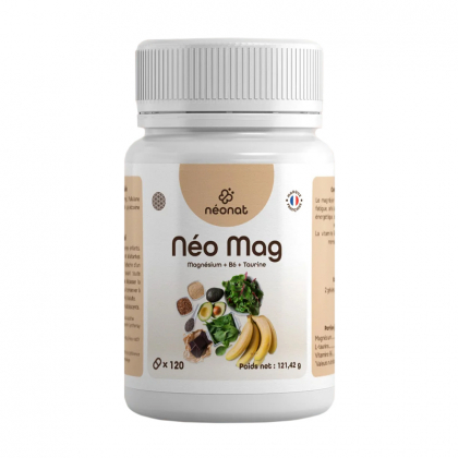 Néo Mag - Magnésium bisglycinate, taurine et vitamine B6 - 120 gélules végétales
