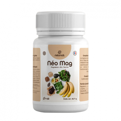 Néo Mag - Magnésium bisglycinate, taurine et vitamine B6 - 60 gélules végétales