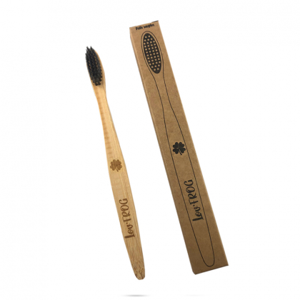 Brosse à dents souple en bambou pour enfant - Trèfle