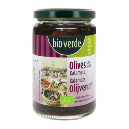 Olives noires Kalamata bio dénoyautées, à l'huile et aux herbes fraîches - 200g