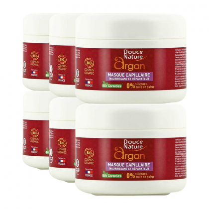 Masque capillaire nourrissant réparateur à l’Argan - Lot de 6x200ml