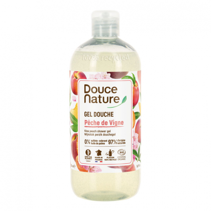 Gel douche bio à la pêche de vigne - 500ml
