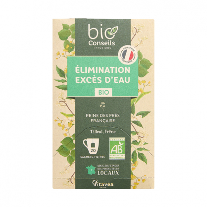 Infusion bio - Elimination excès d'eau - Boite de 20 sachets