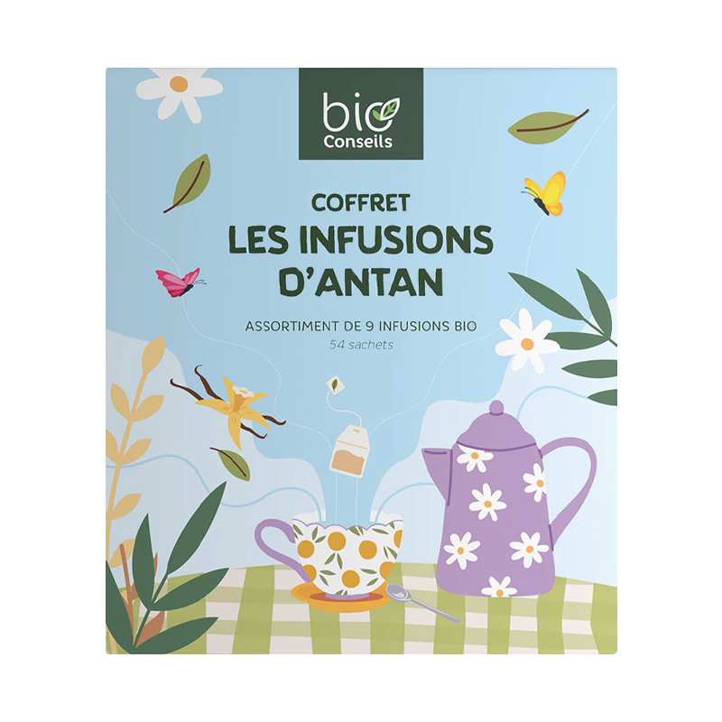 Coffret d'infusions bio - Les infusions d'Antan - 54 sachets Coffret d'infusions bio - Les infusions d'Antan - 54 sachets