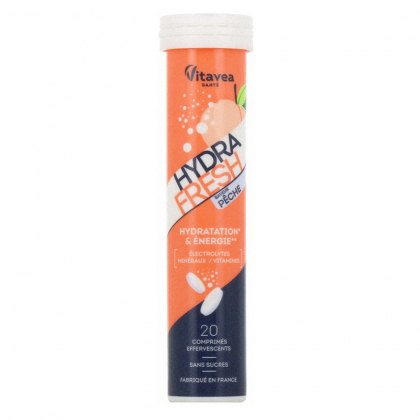 HydraFresh Pêche - 20 comprimés effervescents