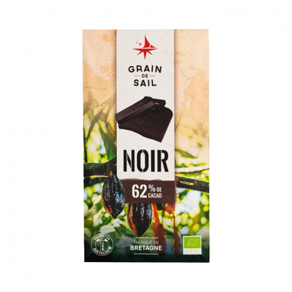 Chocolat noir bio - 62% de cacao - 100g