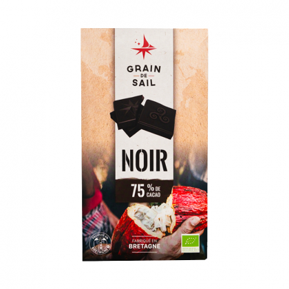 Chocolat noir bio - 75% de cacao - 100g