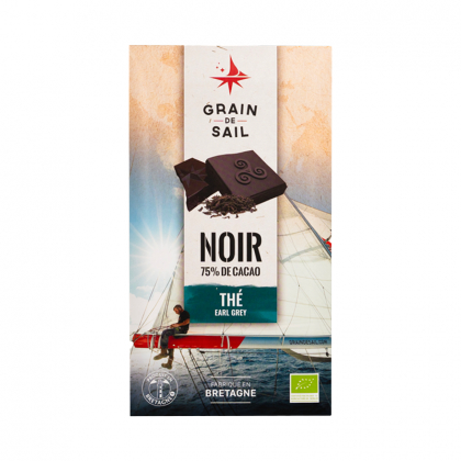 Chocolat noir bio au thé Earl grey - 75% de cacao - 100g