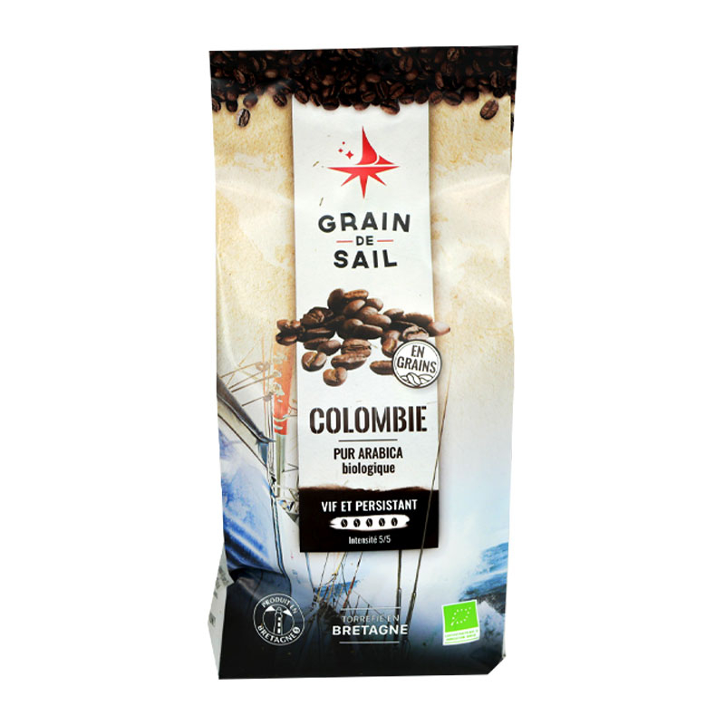 Café bio en grains pur arabica - Colombie Excelso - 500g