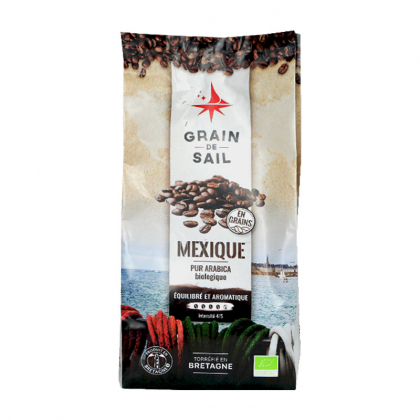 Café bio en grains pur arabica - Mexique - 500g