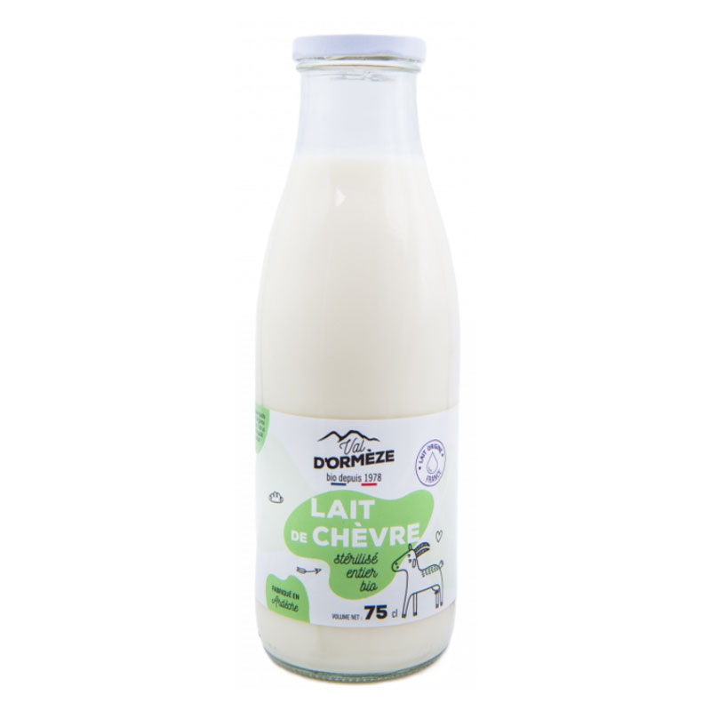 Lait de chèvre bio stérilisé entier - 75cl
