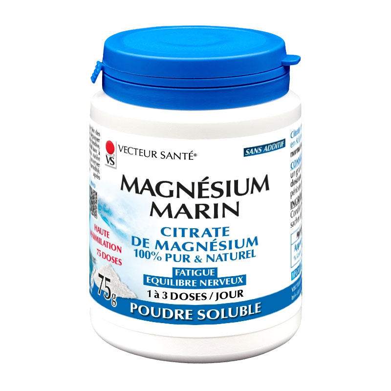 Magnésium marin - Citrate de magnésium en poudre - 75g