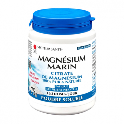 Magnésium marin - Citrate de magnésium en poudre - 75g