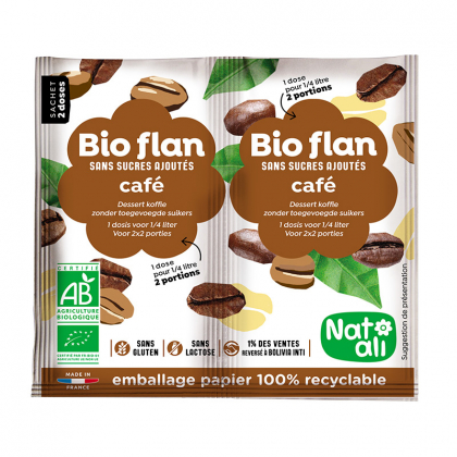 Bioflan café bio sans sucre ajouté - 2 sachets de 5g