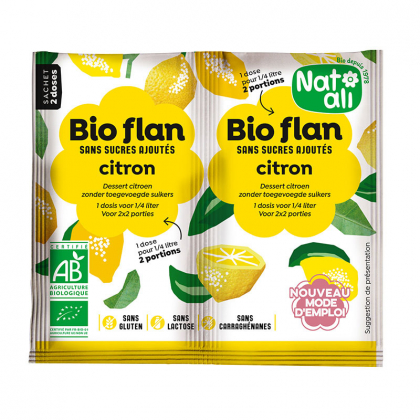 Bioflan citron bio sans sucre ajouté - 2 sachets de 5g