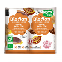 Bioflan praline bio sans sucre ajouté - 2 sachets de 5g