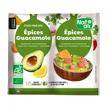 Mélange d'épices pour guacamole bio - Lot de 2 sachets de 6g