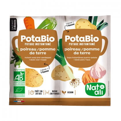 Potage instantané bio Potabio - Poireaux pomme de terre - 2x8.5g