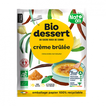 Préparation pour crème brûlée bio - 80g