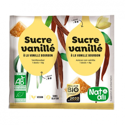 Sucre vanillé bio - Lot de 2 sachets de 8g