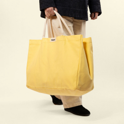 Sac cabas en fibres 100% bio - Jaune banane