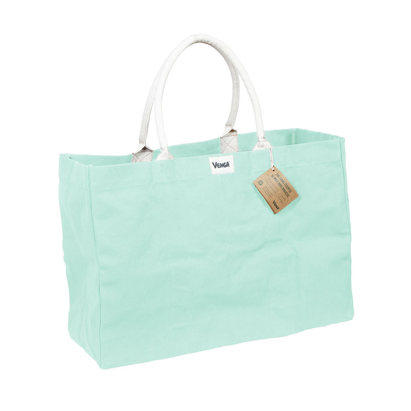Sac cabas en fibres 100% bio - Turquoise menthe