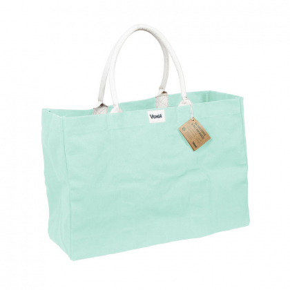 Sac cabas en fibres 100% bio - Turquoise menthe